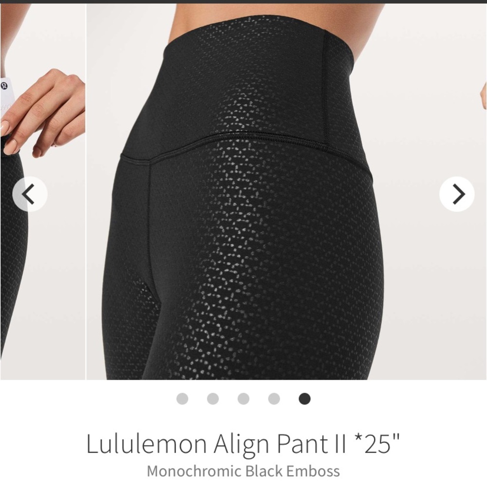 Lululemon align monochromic black embossed